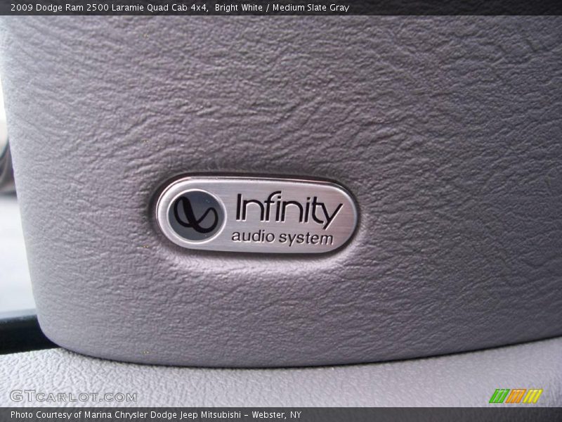 Bright White / Medium Slate Gray 2009 Dodge Ram 2500 Laramie Quad Cab 4x4