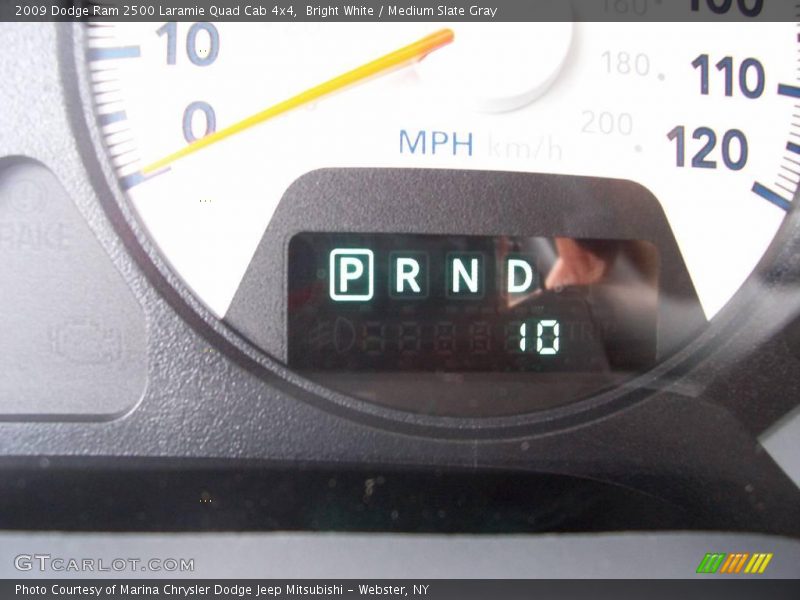 Bright White / Medium Slate Gray 2009 Dodge Ram 2500 Laramie Quad Cab 4x4