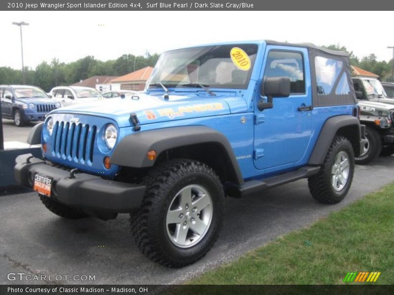Surf Blue Pearl / Dark Slate Gray/Blue 2010 Jeep Wrangler Sport Islander Edition 4x4