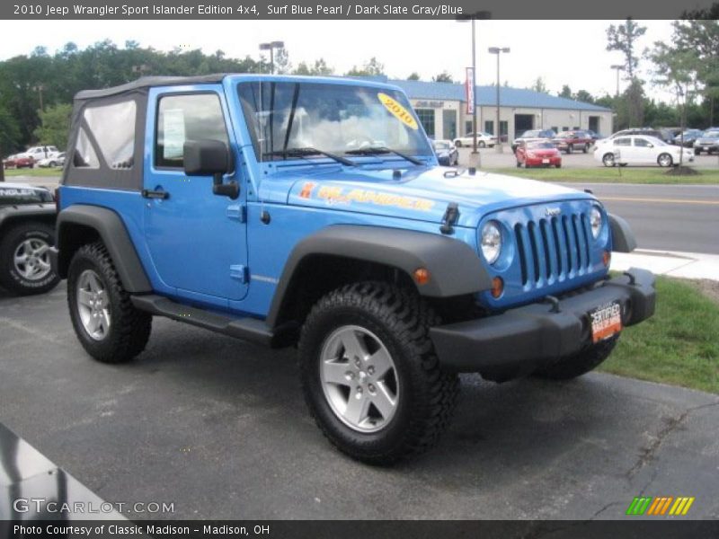 Surf Blue Pearl / Dark Slate Gray/Blue 2010 Jeep Wrangler Sport Islander Edition 4x4