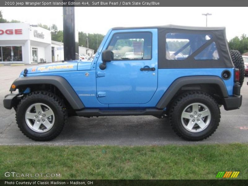 Surf Blue Pearl / Dark Slate Gray/Blue 2010 Jeep Wrangler Sport Islander Edition 4x4