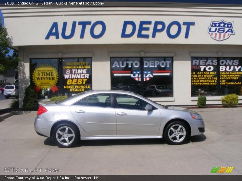 Quicksilver Metallic / Ebony 2009 Pontiac G6 GT Sedan