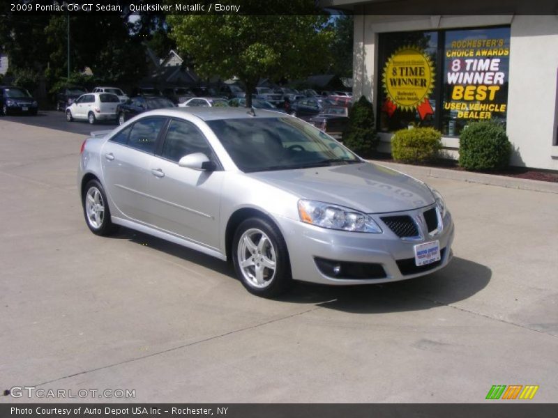 Quicksilver Metallic / Ebony 2009 Pontiac G6 GT Sedan