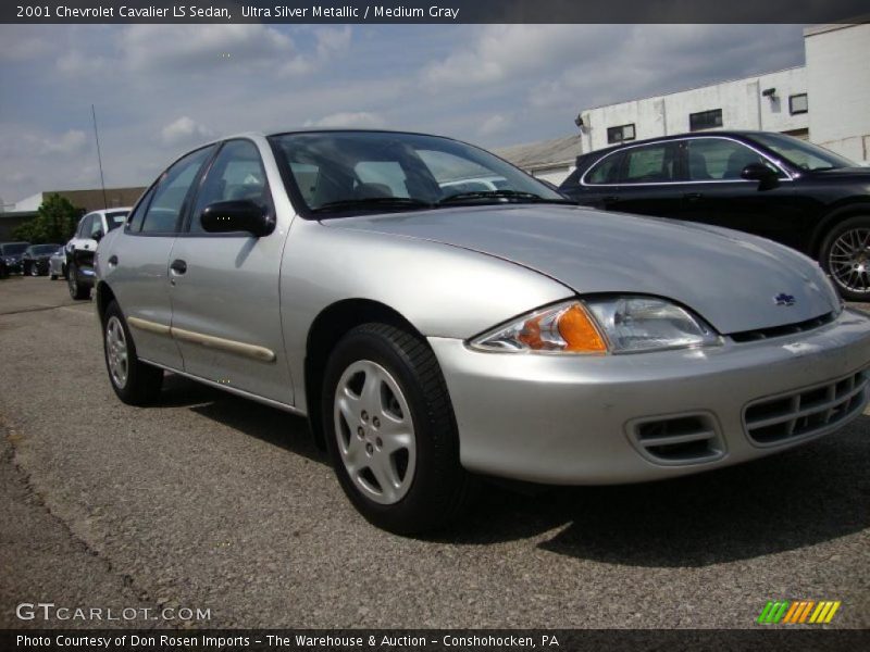 Ultra Silver Metallic / Medium Gray 2001 Chevrolet Cavalier LS Sedan