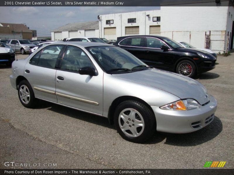 Ultra Silver Metallic / Medium Gray 2001 Chevrolet Cavalier LS Sedan