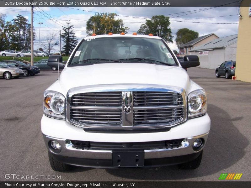 Bright White / Medium Slate Gray 2009 Dodge Ram 2500 Big Horn Edition Quad Cab 4x4