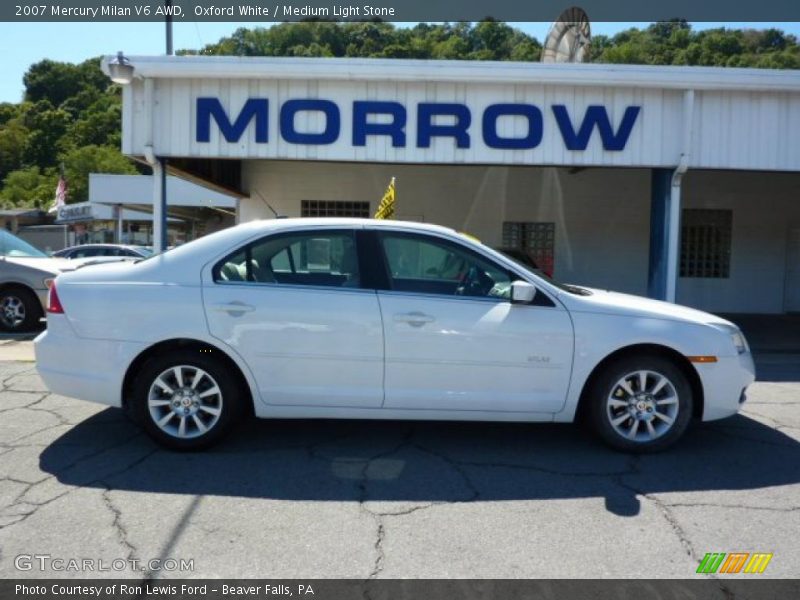 Oxford White / Medium Light Stone 2007 Mercury Milan V6 AWD