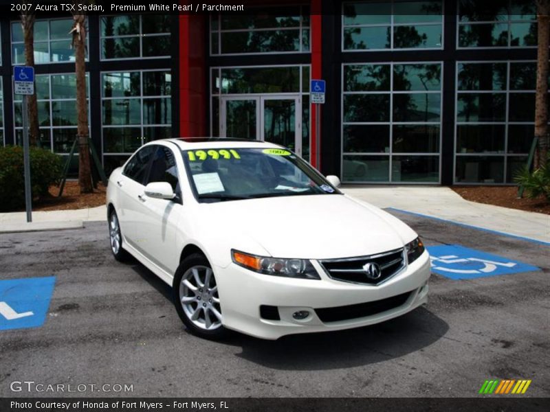 Premium White Pearl / Parchment 2007 Acura TSX Sedan