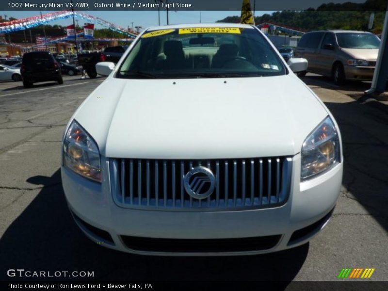Oxford White / Medium Light Stone 2007 Mercury Milan V6 AWD