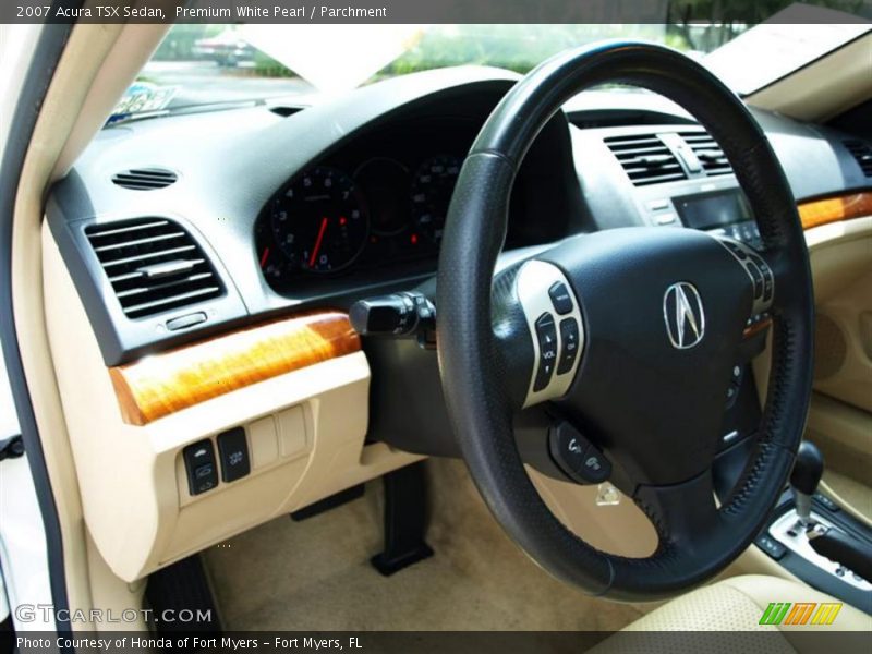 Premium White Pearl / Parchment 2007 Acura TSX Sedan