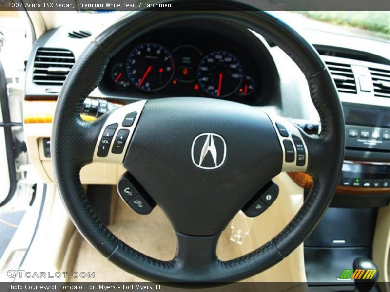 Premium White Pearl / Parchment 2007 Acura TSX Sedan