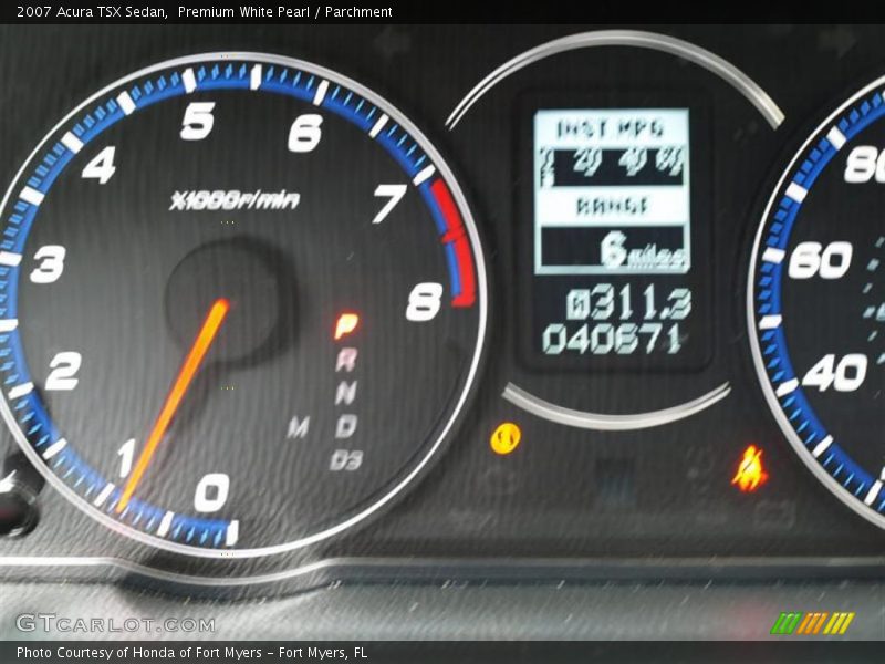 Premium White Pearl / Parchment 2007 Acura TSX Sedan
