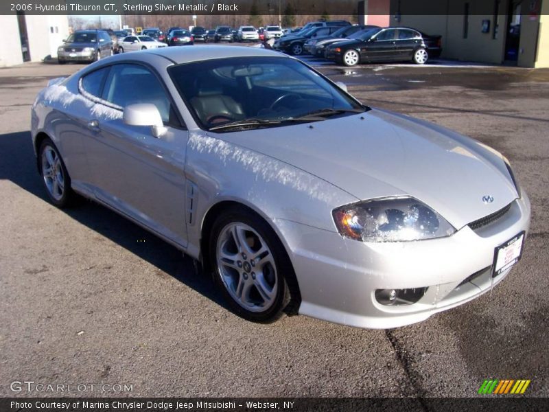 Sterling Silver Metallic / Black 2006 Hyundai Tiburon GT