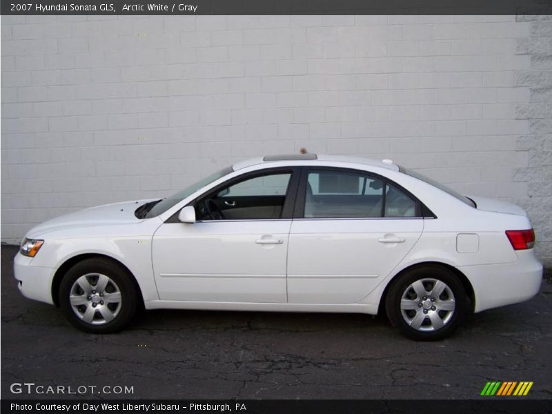 Arctic White / Gray 2007 Hyundai Sonata GLS