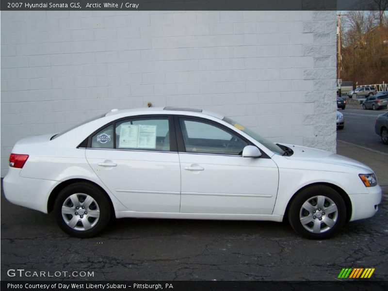 Arctic White / Gray 2007 Hyundai Sonata GLS