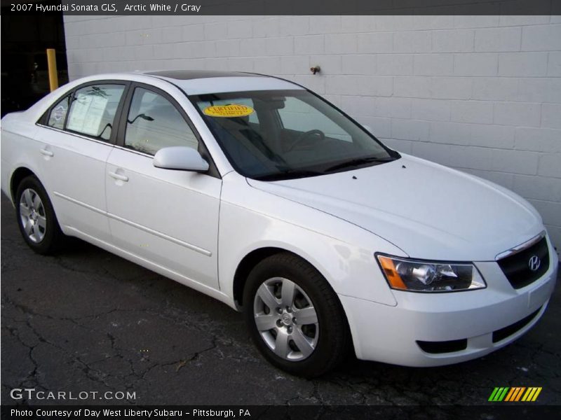 Arctic White / Gray 2007 Hyundai Sonata GLS