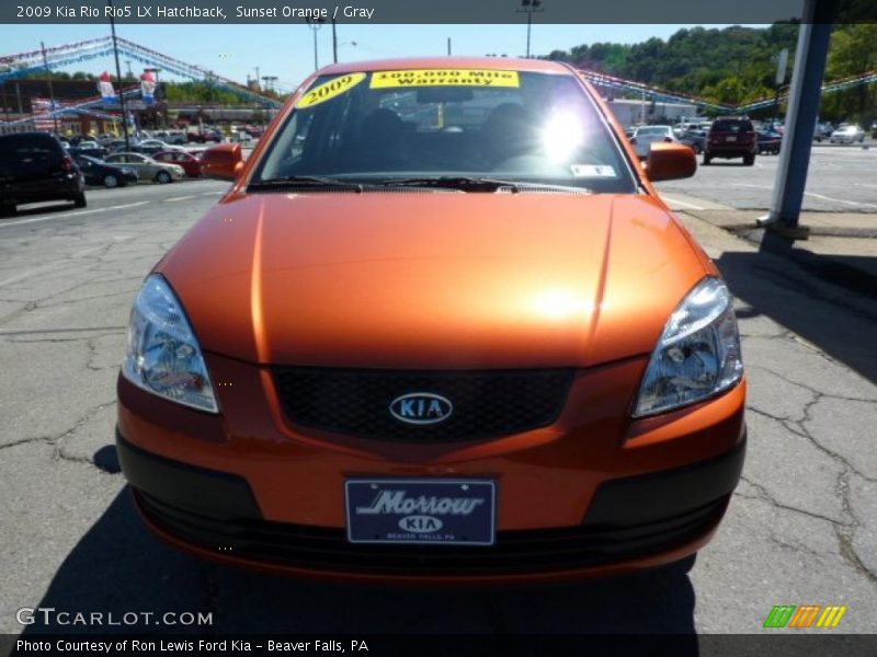 Sunset Orange / Gray 2009 Kia Rio Rio5 LX Hatchback
