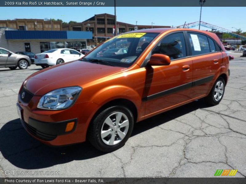 Sunset Orange / Gray 2009 Kia Rio Rio5 LX Hatchback