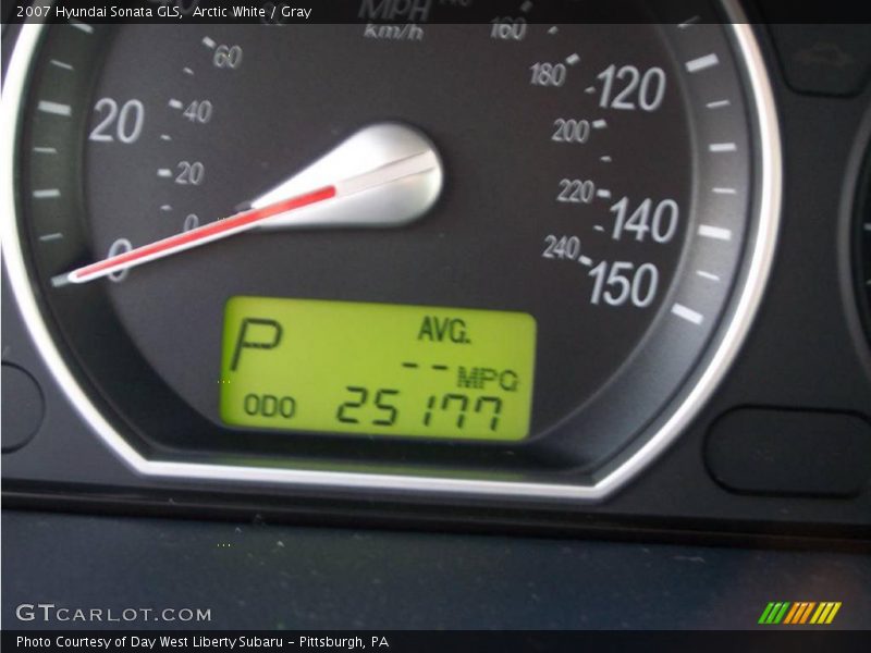 Arctic White / Gray 2007 Hyundai Sonata GLS