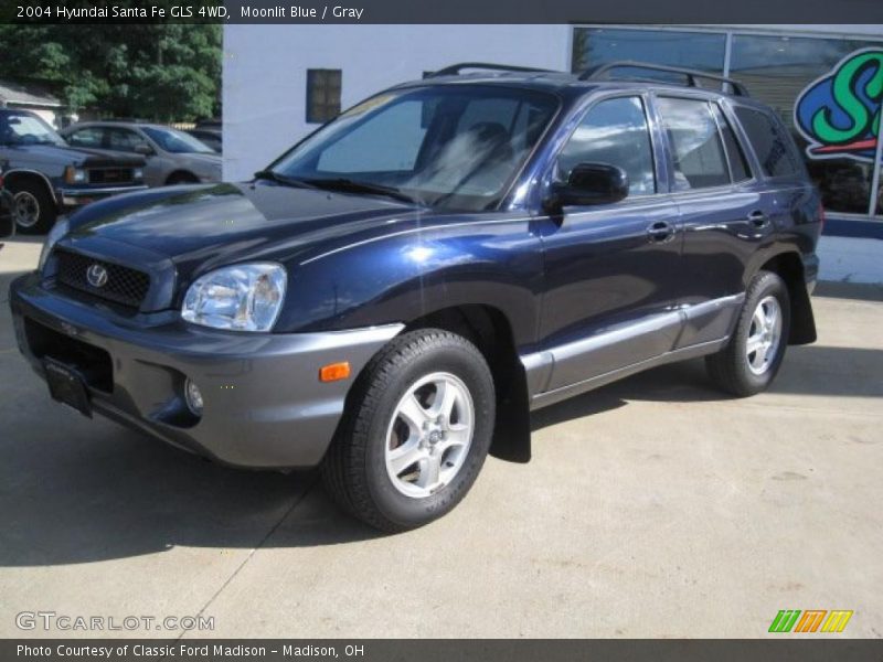 Moonlit Blue / Gray 2004 Hyundai Santa Fe GLS 4WD