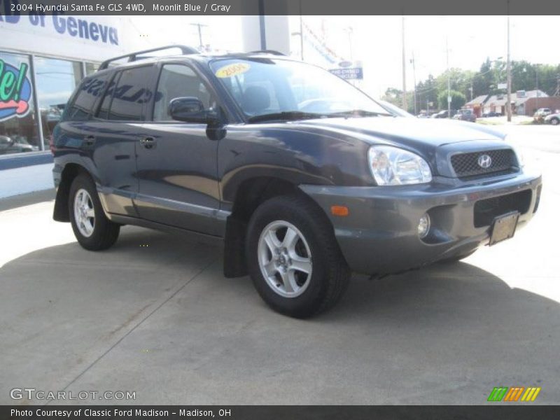 Moonlit Blue / Gray 2004 Hyundai Santa Fe GLS 4WD