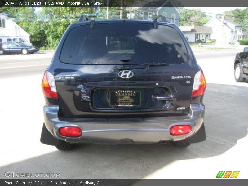 Moonlit Blue / Gray 2004 Hyundai Santa Fe GLS 4WD