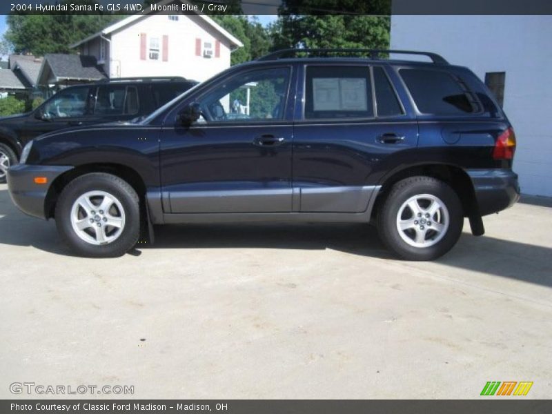 Moonlit Blue / Gray 2004 Hyundai Santa Fe GLS 4WD