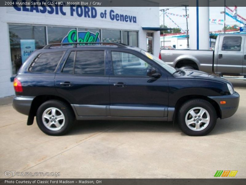 Moonlit Blue / Gray 2004 Hyundai Santa Fe GLS 4WD