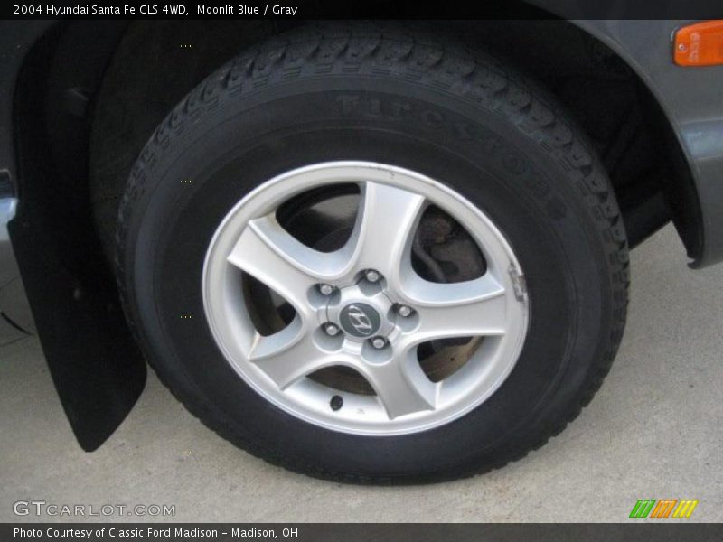 Moonlit Blue / Gray 2004 Hyundai Santa Fe GLS 4WD