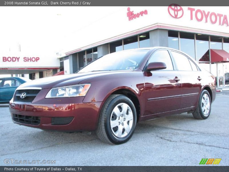 Dark Cherry Red / Gray 2008 Hyundai Sonata GLS