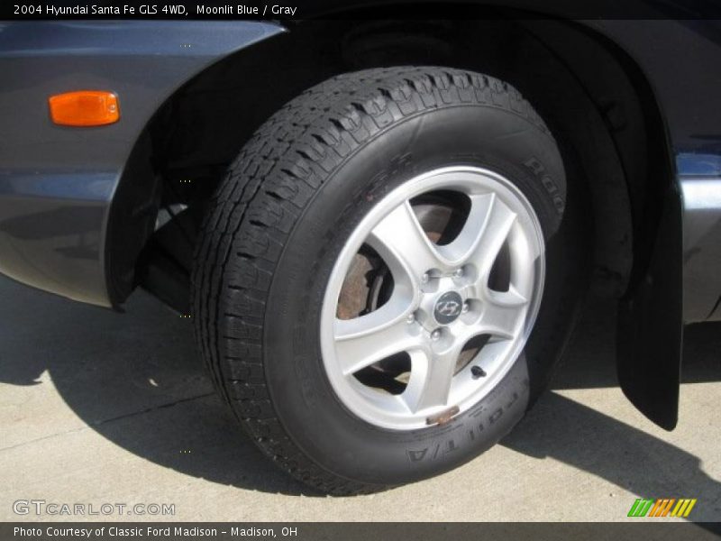 Moonlit Blue / Gray 2004 Hyundai Santa Fe GLS 4WD