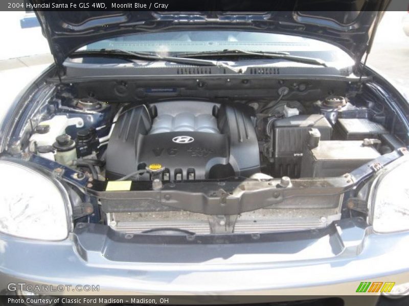 Moonlit Blue / Gray 2004 Hyundai Santa Fe GLS 4WD