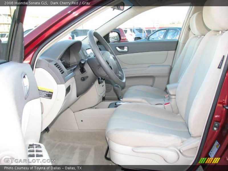 Dark Cherry Red / Gray 2008 Hyundai Sonata GLS