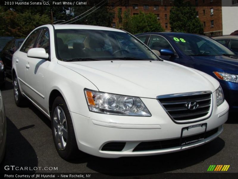 Pearl White / Camel 2010 Hyundai Sonata GLS