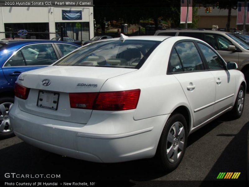 Pearl White / Camel 2010 Hyundai Sonata GLS
