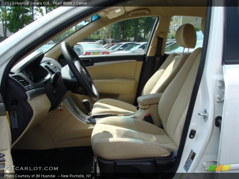 Pearl White / Camel 2010 Hyundai Sonata GLS