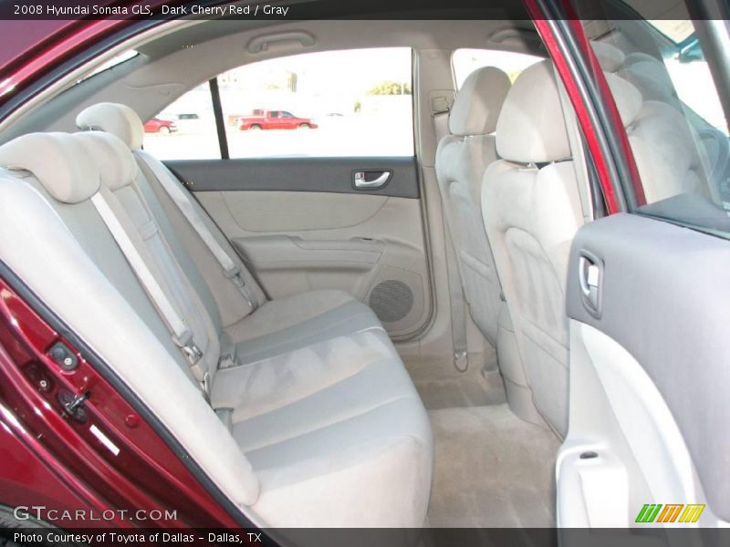 Dark Cherry Red / Gray 2008 Hyundai Sonata GLS