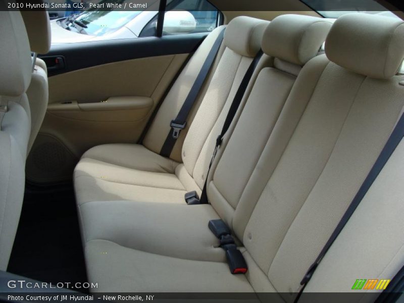 Pearl White / Camel 2010 Hyundai Sonata GLS