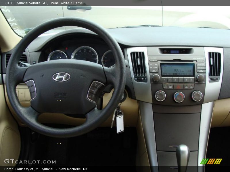 Pearl White / Camel 2010 Hyundai Sonata GLS