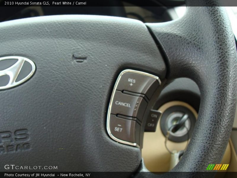 Pearl White / Camel 2010 Hyundai Sonata GLS