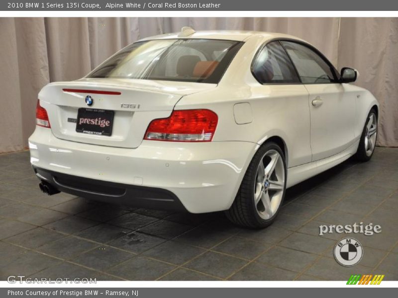 Alpine White / Coral Red Boston Leather 2010 BMW 1 Series 135i Coupe