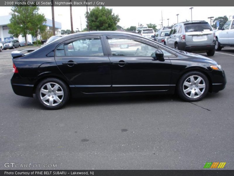 Nighthawk Black Pearl / Gray 2008 Honda Civic LX Sedan