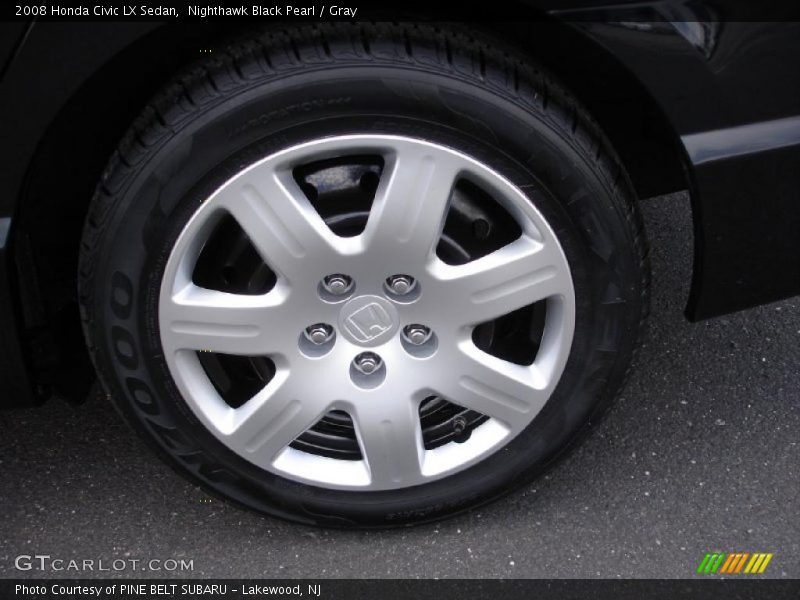 Nighthawk Black Pearl / Gray 2008 Honda Civic LX Sedan