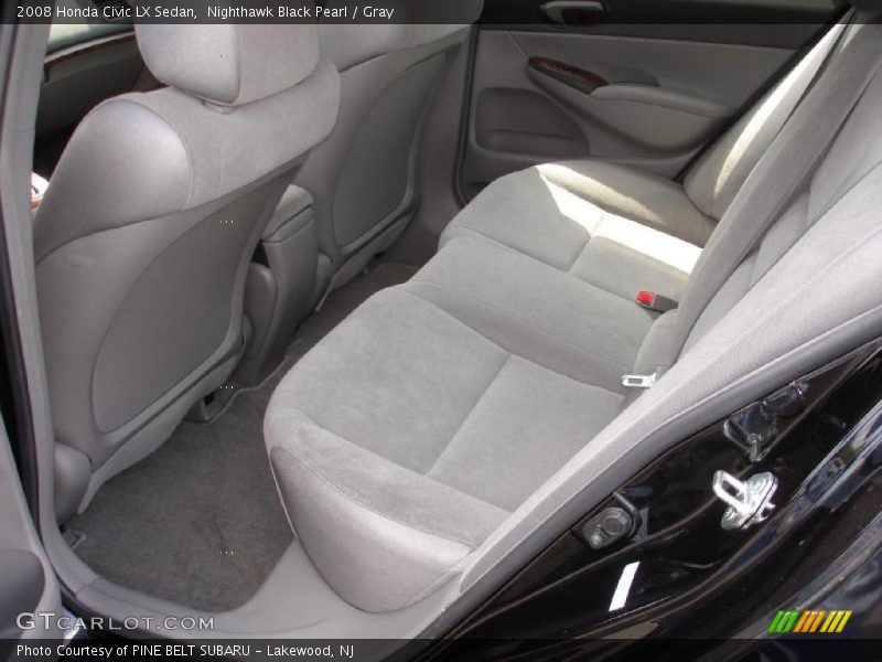 Nighthawk Black Pearl / Gray 2008 Honda Civic LX Sedan