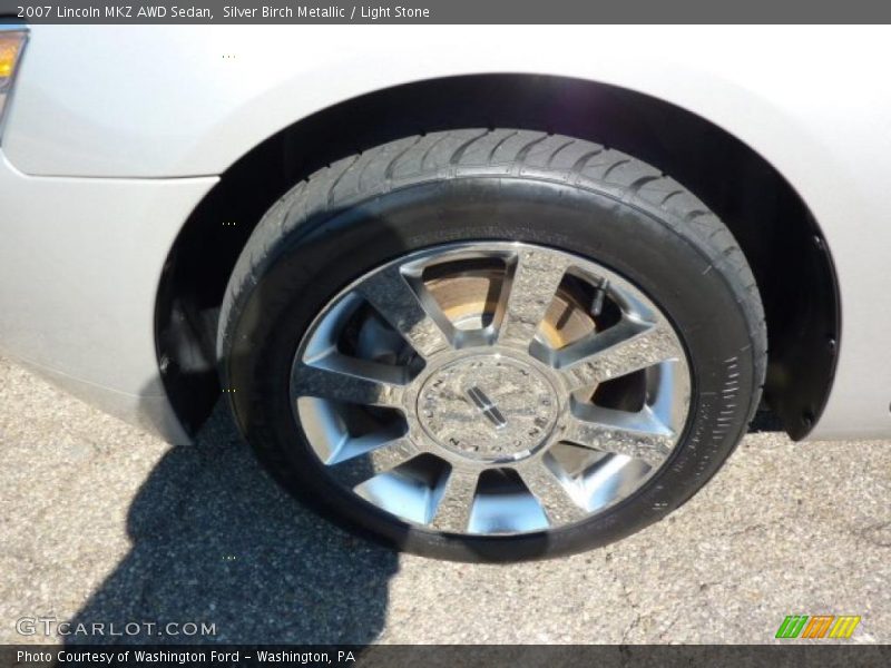 Silver Birch Metallic / Light Stone 2007 Lincoln MKZ AWD Sedan