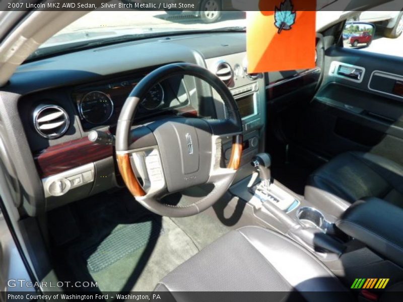 Silver Birch Metallic / Light Stone 2007 Lincoln MKZ AWD Sedan