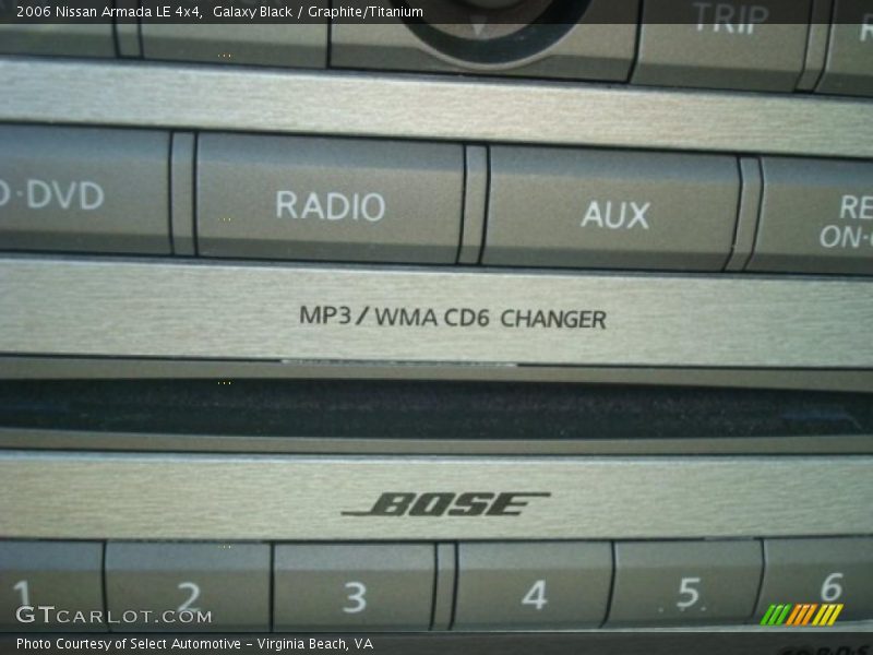 Galaxy Black / Graphite/Titanium 2006 Nissan Armada LE 4x4