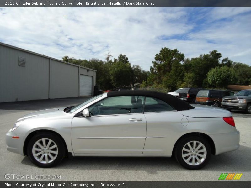 Bright Silver Metallic / Dark Slate Gray 2010 Chrysler Sebring Touring Convertible