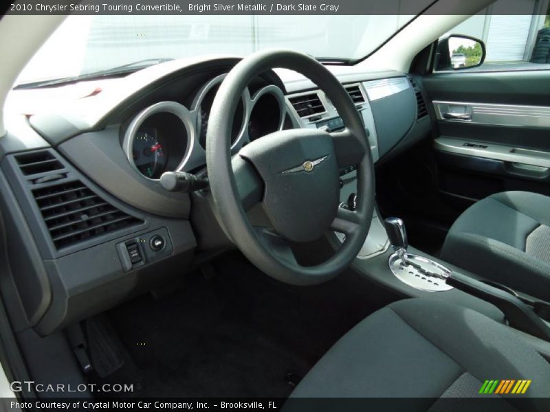 Bright Silver Metallic / Dark Slate Gray 2010 Chrysler Sebring Touring Convertible