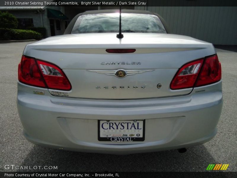 Bright Silver Metallic / Dark Slate Gray 2010 Chrysler Sebring Touring Convertible